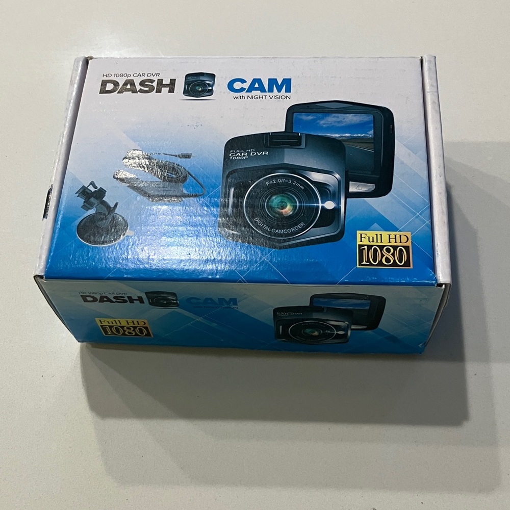 Ash Full HD 1080p Car Dash Cam - Black